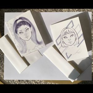 Custom Hand Drawn 3.5”x5” Greeting Card